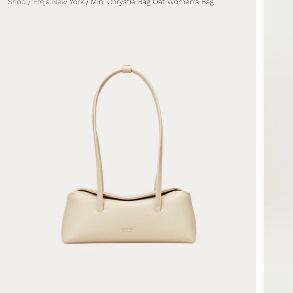 Freja mini chrystie bag in oat Elegant Cream Women's Bag